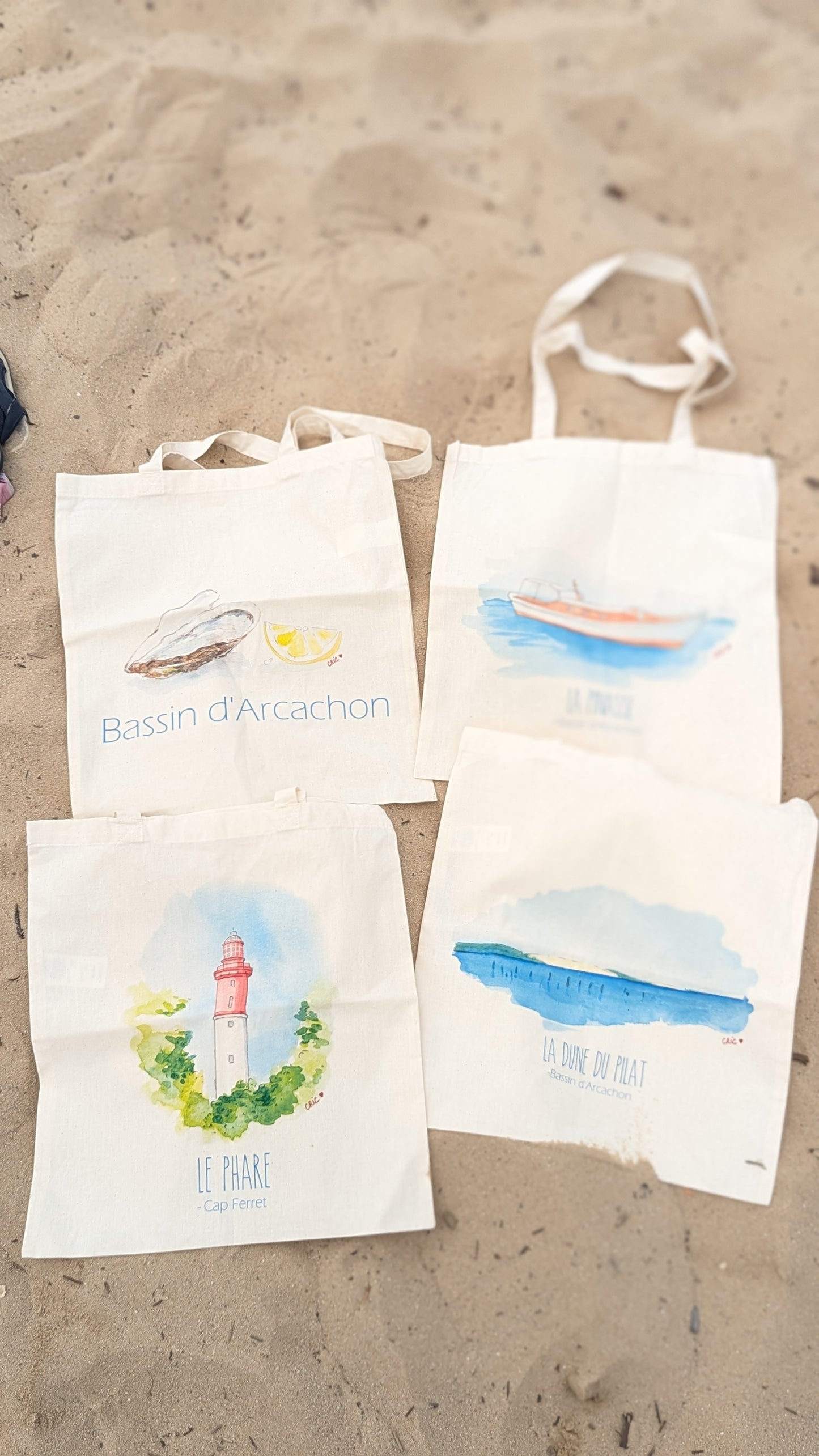 Tote bag L'huître du Bassin